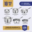 Thumbnail 5 de LEGEND COOKWARE 10-Piece 3-Ply Stainless Steel Cookware Set 🍳