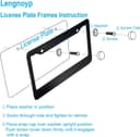 Thumbnail 5 de Lengnoyp Matte Black License Plate Frame 2 pcs 🚗