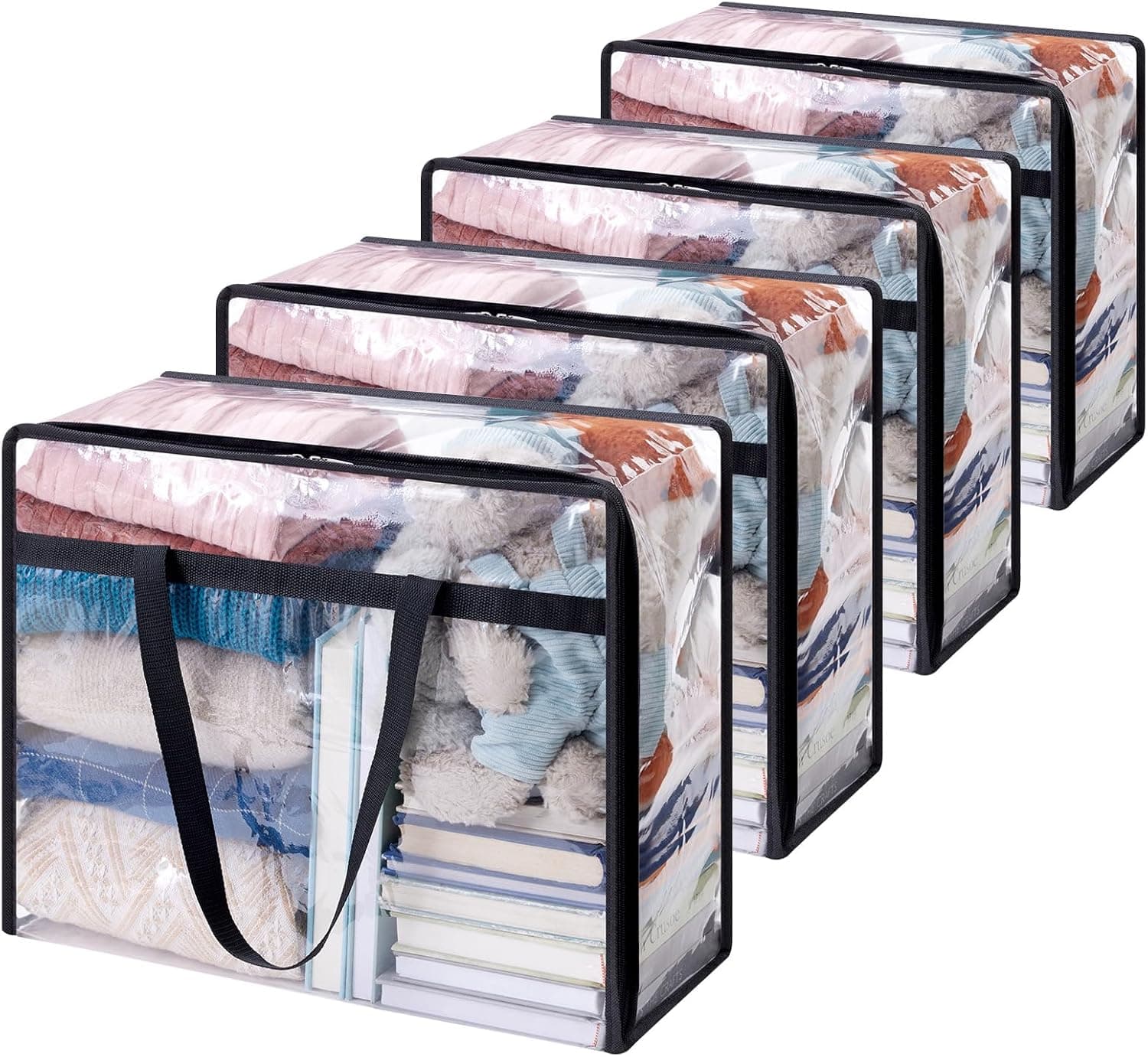 Lifewit 4-Pack Clear Storage Bags, 40L 📦