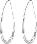 Thumbnail 1 de Lightweight Teardrop Hoop Earrings for Women – 14k Gold Plated ⌚