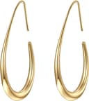 Thumbnail 3 de Lightweight Teardrop Hoop Earrings for Women – 14k Gold Plated ⌚