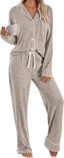 Thumbnail principal de LILLUSORY Women's Long Sleeve Pajama Set — Drawstring Pants 🛌