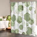 Thumbnail 1 de Litabel Sage Green Shower Curtain 72x72 in 🚿