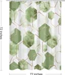 Thumbnail 6 de Litabel Sage Green Shower Curtain 72x72 in 🚿