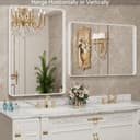 Thumbnail 2 de LOAAO 24x32 Inch White Metal Framed Vanity Mirror 🪞