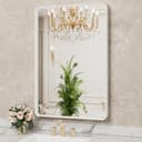 Thumbnail 3 de LOAAO 24x32 Inch White Metal Framed Vanity Mirror 🪞