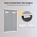 Thumbnail 5 de LOAAO 24x32 Inch White Metal Framed Vanity Mirror 🪞