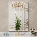 Thumbnail 6 de LOAAO 24x32 Inch White Metal Framed Vanity Mirror 🪞