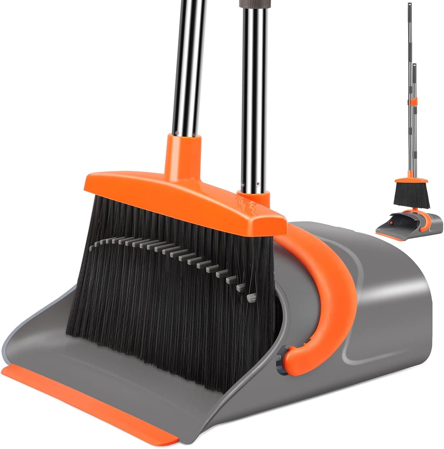 Long-Handle Broom and Upright Dustpan Set for Home 🧹