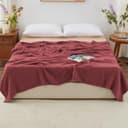 Thumbnail 1 de Love's Cabin Muslin Blanket 108"x90" king size 🛏️