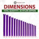 Thumbnail 3 de Mandala Crafts 85 Purple Nylon Zippers for Sewing 🧵