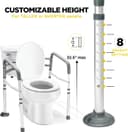 Thumbnail 3 de Medical king Toilet Safety Rail Adjustable 1 Stand Alone 🚽