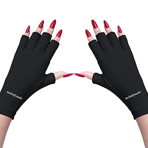 MelodySusie UV Gloves UPF50+ Fingerless for Manicures 🧤