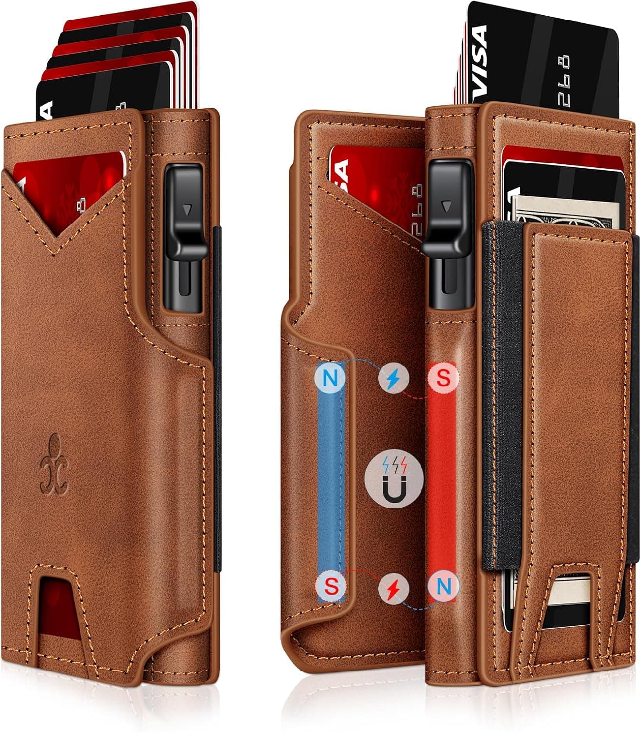 Men's Slim Pop-Up Wallet with 9-13 Card Holders ⚖️