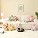 Thumbnail 5 de Mepherl Black Flower Shaped Pillow 13.7" Flower Throw Pillow 🟡🎯?