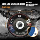 Thumbnail 1 de Merryland FC1107414-10 4.5 inch 80 Grit Flap Disc 🛠️