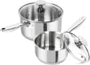 Thumbnail principal de Michelangelo Stainless Steel Saucepan Set 1QT & 3QT with Lids 🥘