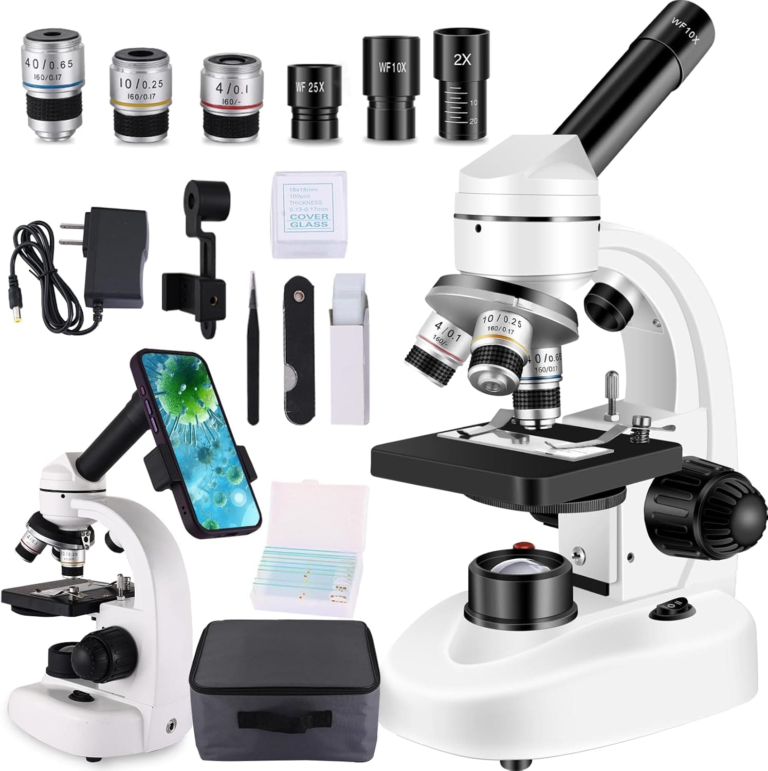 Microscopes for Adults WF10x WF25x Compound Microscope 📷