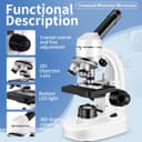 Thumbnail 1 de Microscopes for Adults WF10x WF25x Compound Microscope 📷
