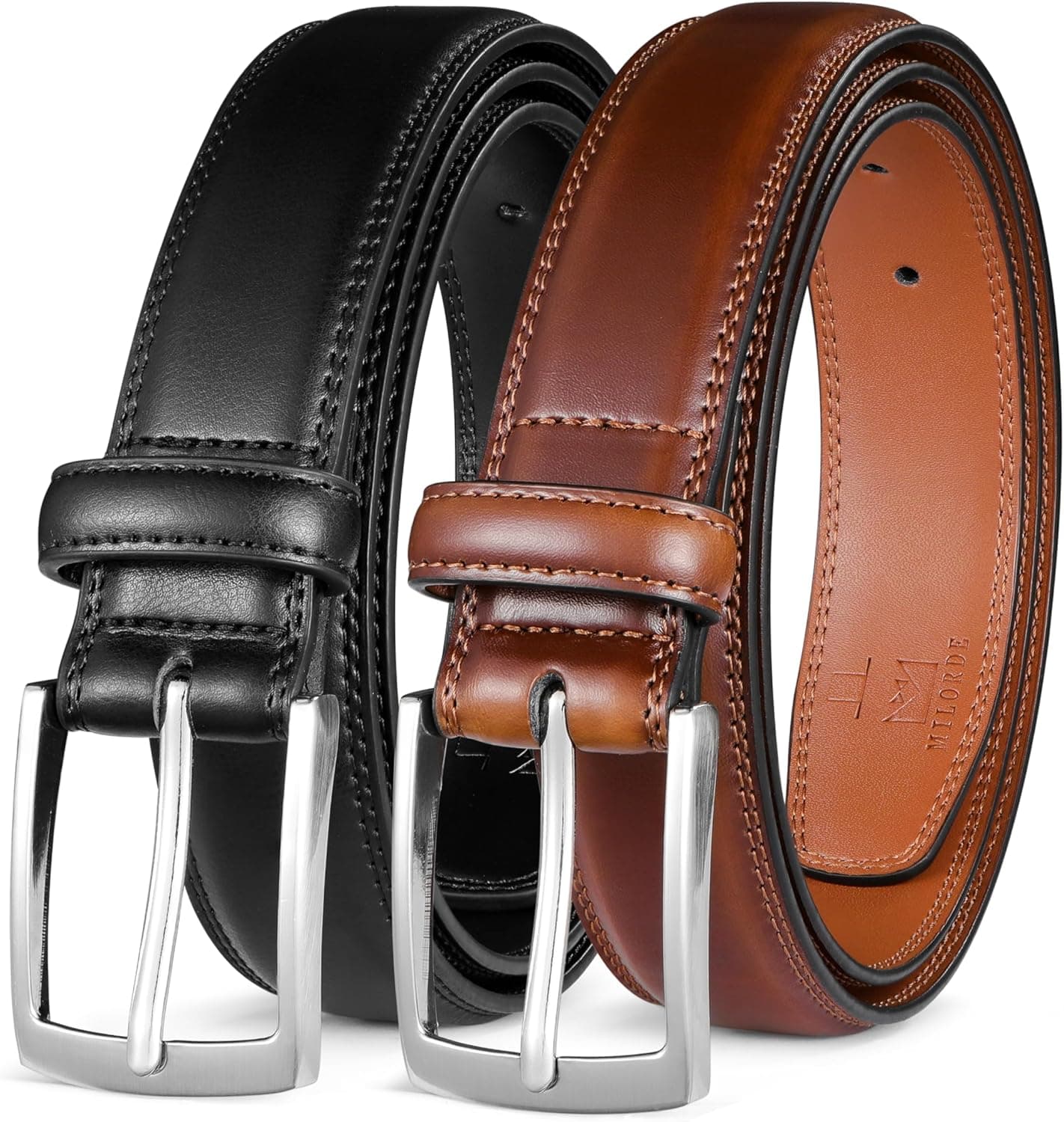 MILORDE Genuine Leather Belt 2Pack ⚙️