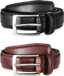 Thumbnail 1 de MILORDE Men's Leather Dress Belt 2-Pack for Work and Casual 👔