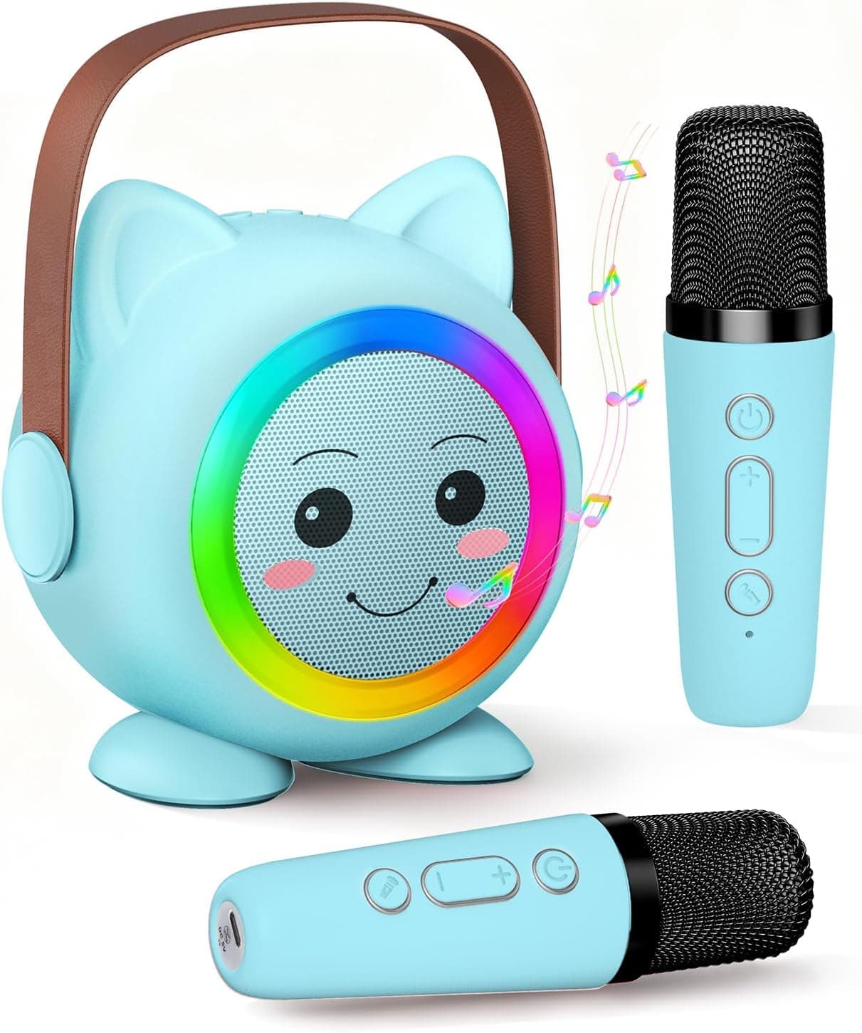 Mini Karaoke Machine Toy Portable with 2 Mics 🎤