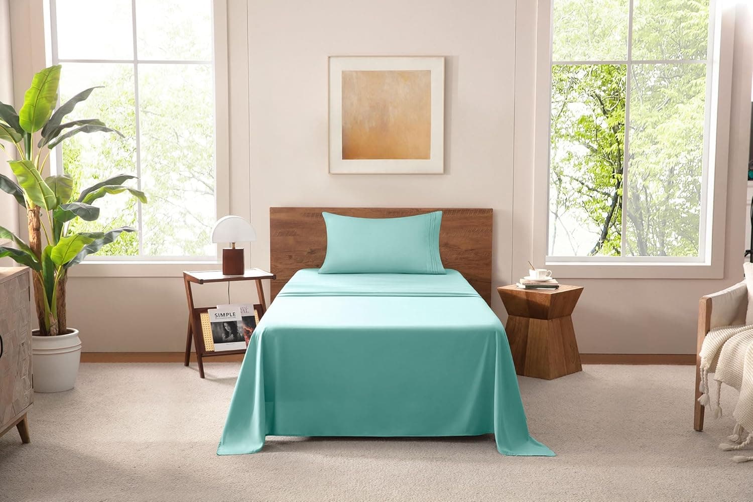 MISSQ Twin XL Cooling 4-Piece Sheet Set, 16" 📄