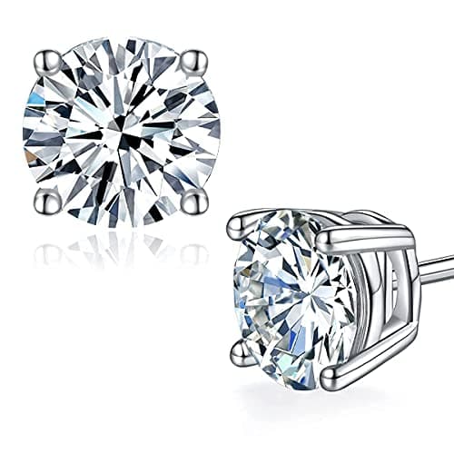 Moissanite Stud Earrings Sterling Silver 925 for Women 📷