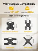 Thumbnail 6 de monTEK TV wall mount 13–43 inch, 44 lb capacity 📺