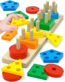 Thumbnail principal de Montessori Wooden Shape Sorter Toy for Ages 1-3 🧸