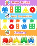 Thumbnail 2 de Montessori Wooden Shape Sorter Toy for Ages 1-3 🧸