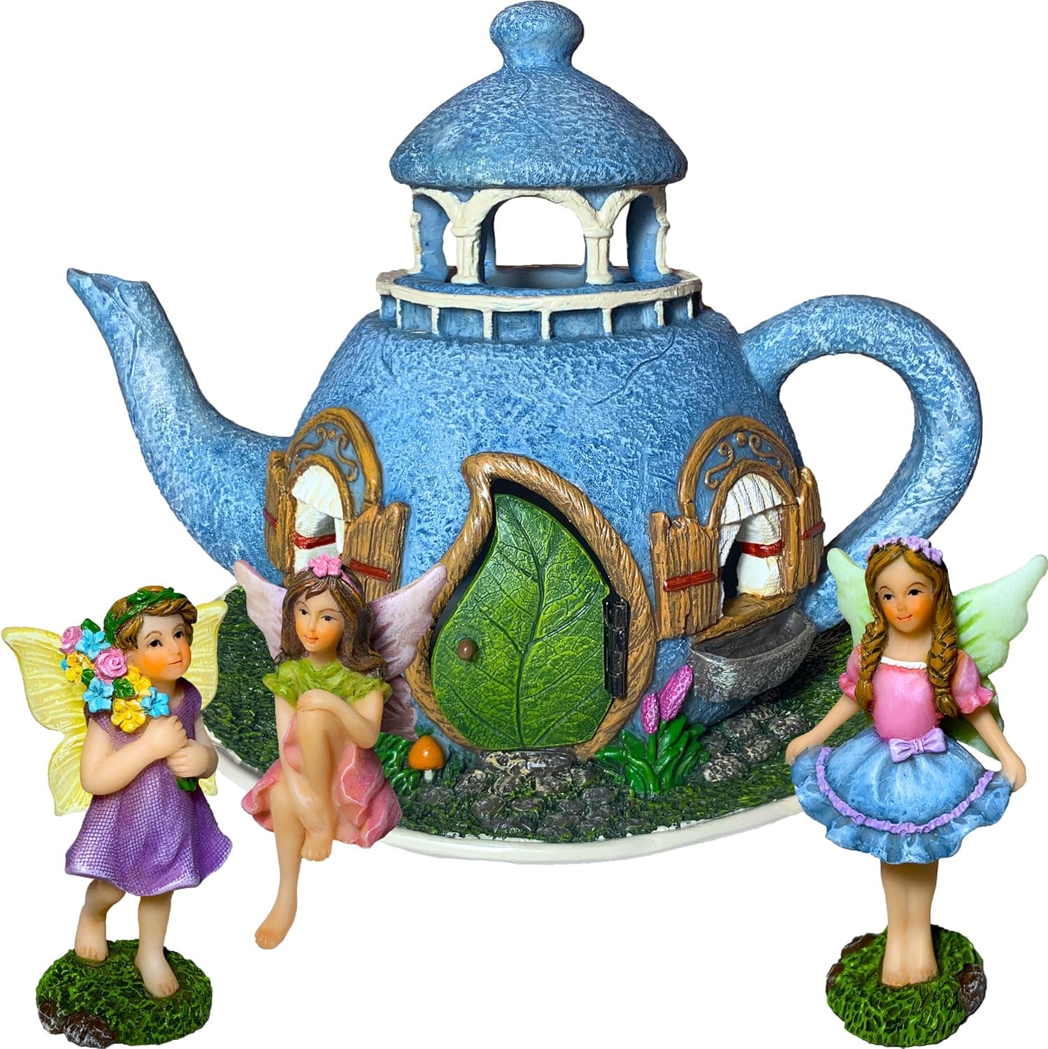 Mood Lab Fairy Garden Miniature Teapot House 7.1" 🏡