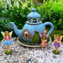 Thumbnail 1 de Mood Lab Fairy Garden Miniature Teapot House 7.1" 🏡