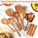 Thumbnail 6 de Mooues 9-Piece Teak Kitchen Utensil Set 🍽️