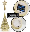 Thumbnail 5 de Mosaic Glass Christmas Tree Gold 11" 🎄