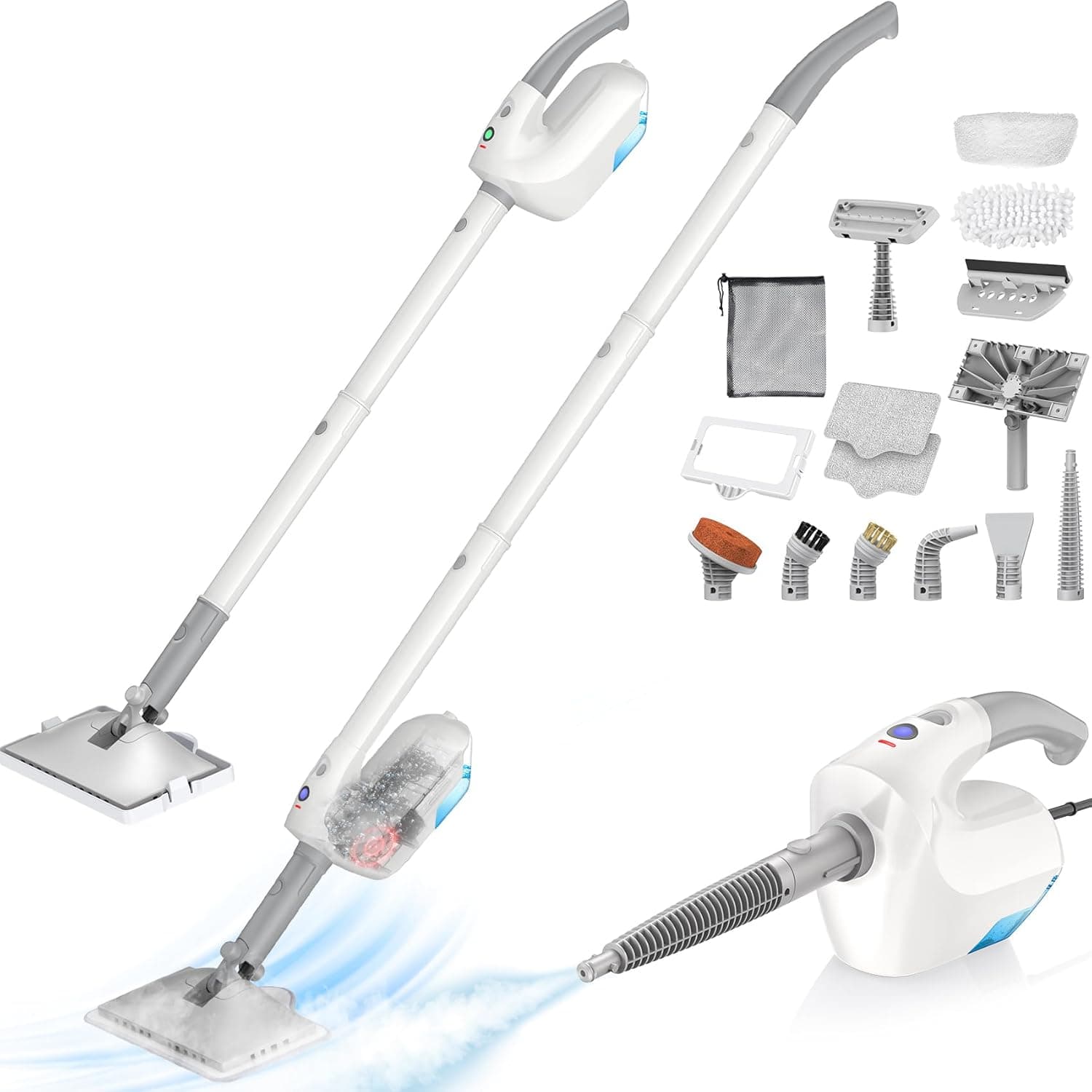 Multi & Up 10-in-1 Steam Mop 1200W, 350ml Handheld Steamer 🧹