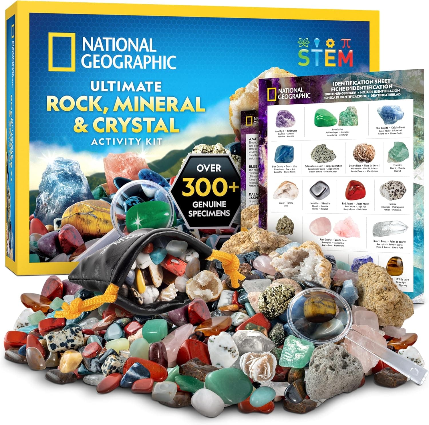 National Geographic Rock Collection Box 300-piece rock kit 🪨