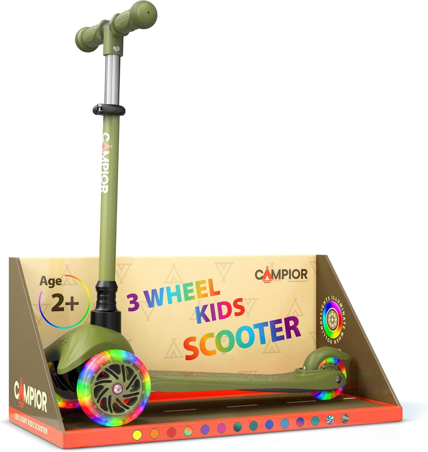 Neon Green Mini 3 Wheel Scooter for Kids 2+ 🛴
