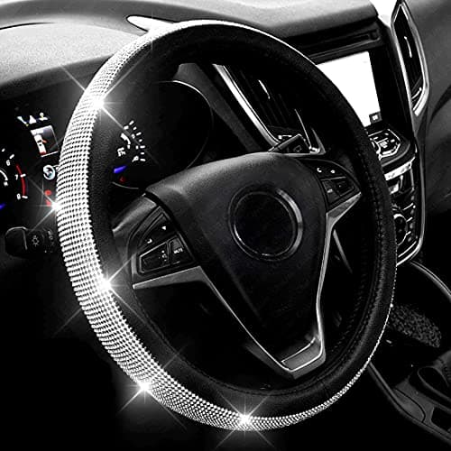 New Diamond Leather Steering Wheel Cover 15" 🚗