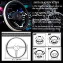 Thumbnail 4 de New Diamond Leather Steering Wheel Cover 15" 🚗