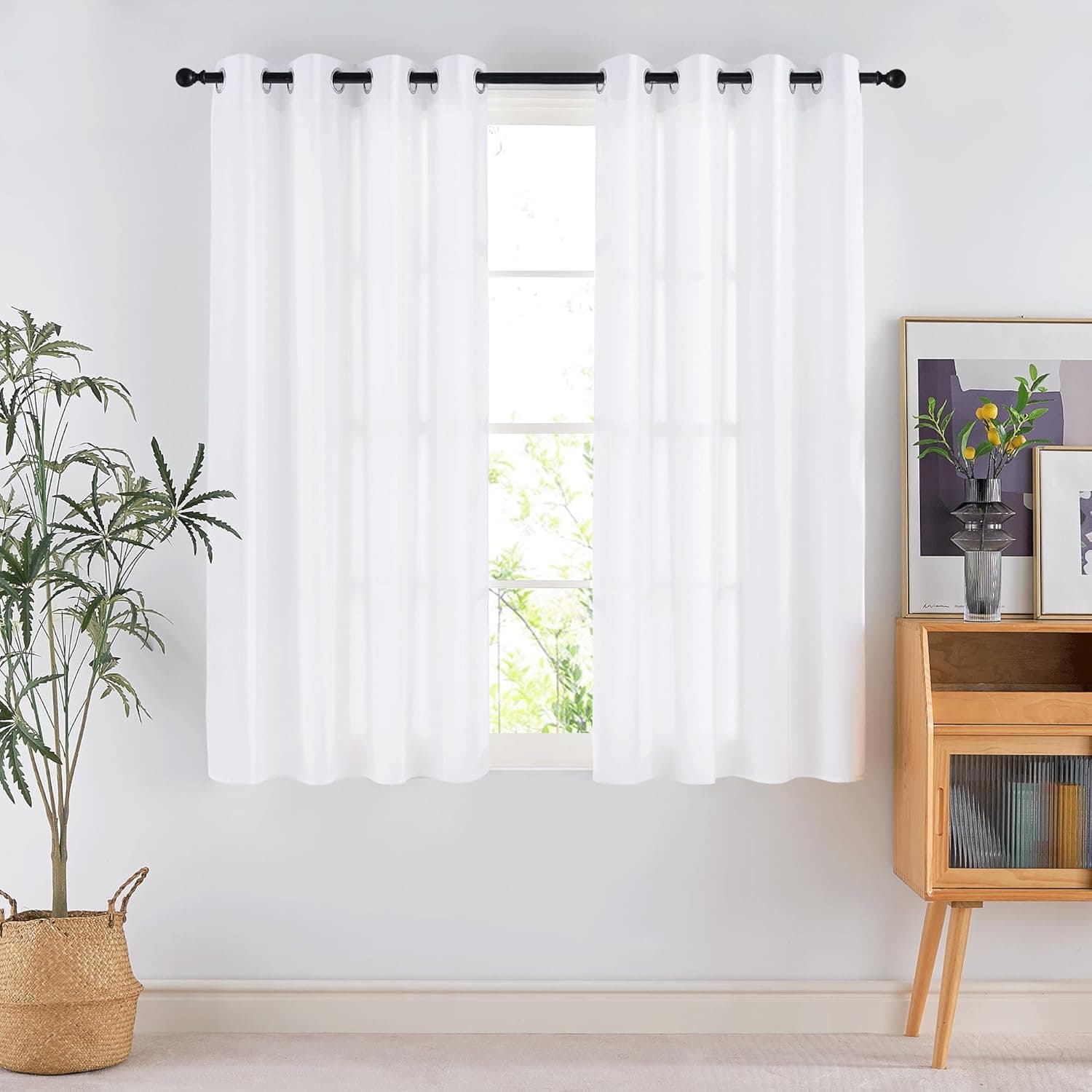 NICETOWN Non-See-Through Privacy Sheer Curtains 72" 📺