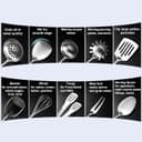 Thumbnail 6 de NIITAWH Stainless Steel 9-Piece Utensil Set 🍴