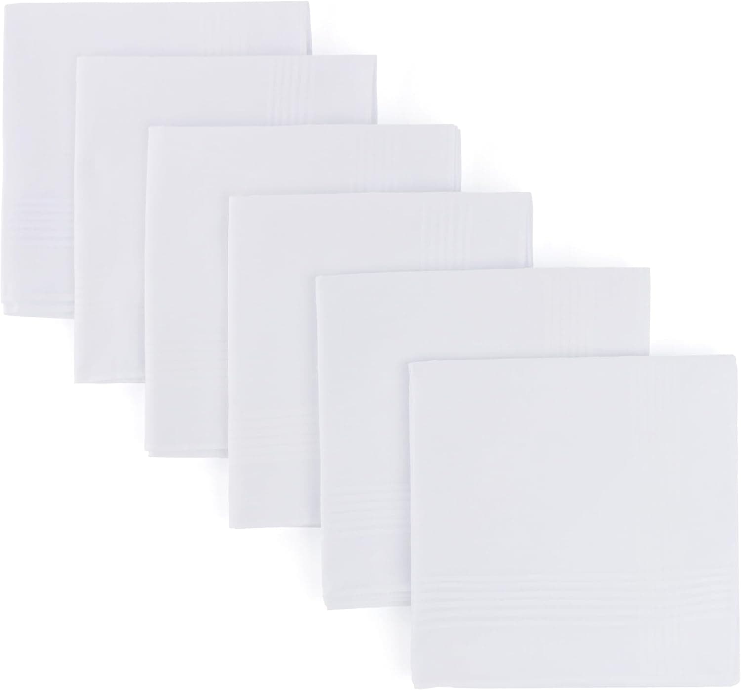 NIMeng Handkerchiefs Pure Cotton White 6-pack 🧻