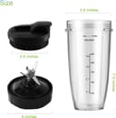 Thumbnail 1 de Ninja 24oz Replacement Blender Cups with Blade 🍽️