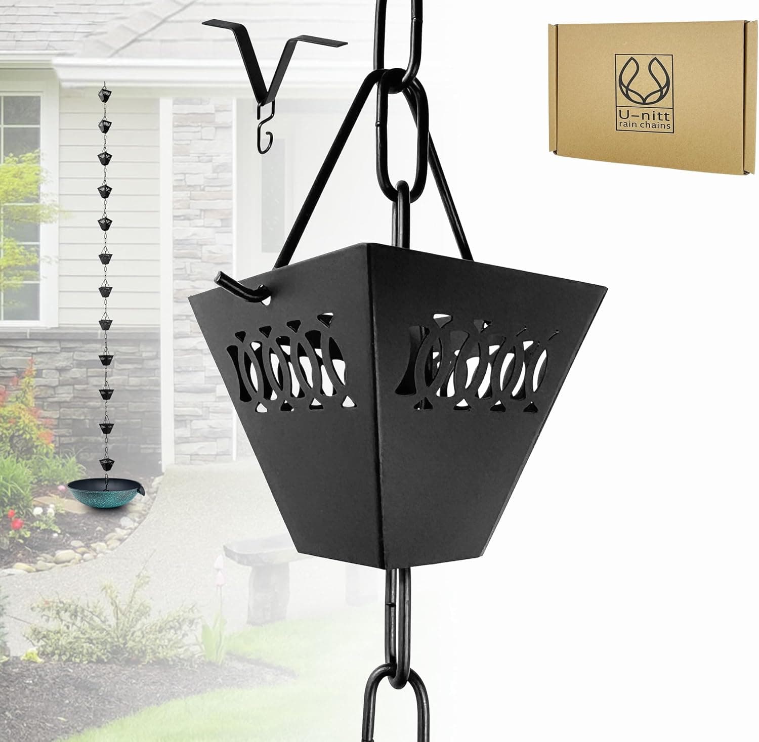 U-nitt 8.5 FT Rain Chain for Gutters ⚙️