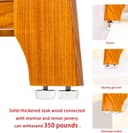 Thumbnail 4 de NNN 36" Teak Shower Bench ⚙️