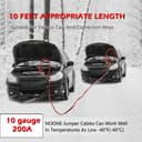 Thumbnail 3 de NOONE Jumper Cables 10 ft, 10-Gauge for Cars 🚗