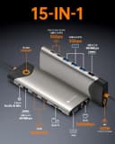 Thumbnail 1 de NOVOO USB C Docking Station 15-in-1 🖥️