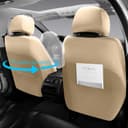 Thumbnail 3 de NS YOLO Full Coverage Leather Car Seat Covers 5 Seats Beige 🪑
