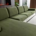 Thumbnail principal de OHSIO Sectional Couch Covers 3-Piece Green 🛋️